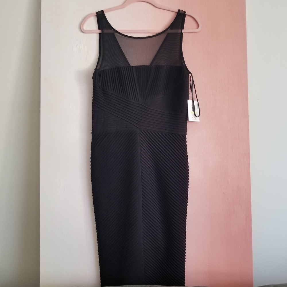 CALVIN KLEIN Sheer Little Black Dress